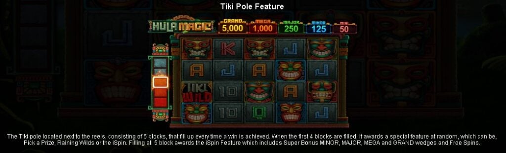 Tiky pole features Hula Magic