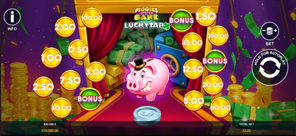 Piggies And The Bank Lucky Tap Theme and Design